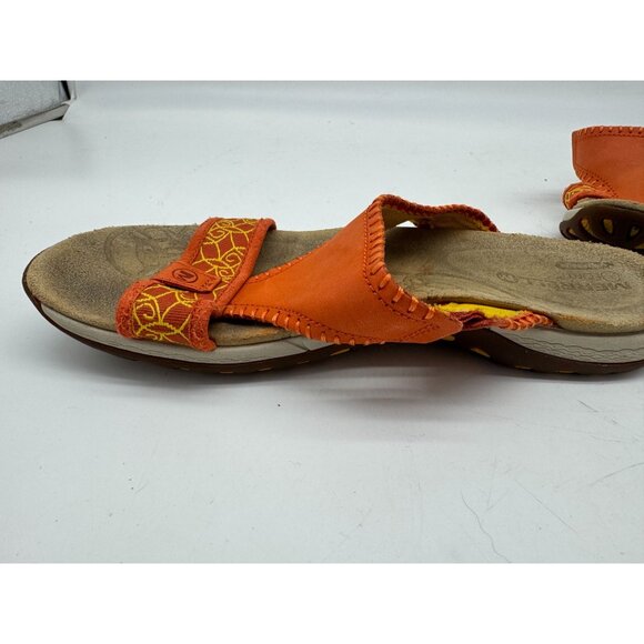 Merrell Womens Moroccan Spice Sandals Size 8 Orange Slip On Casual Cushioned - Picture 10 of 13